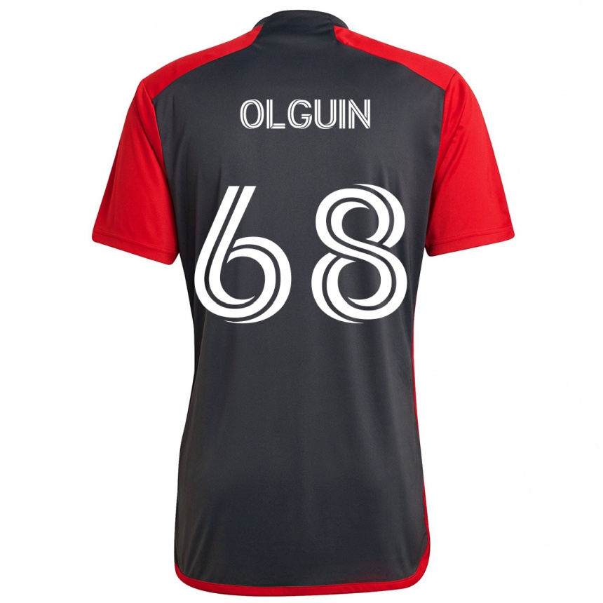 Men Football Lucas Olguin #68 Grayn Red Home Jersey 2024/25 T-Shirt Nz