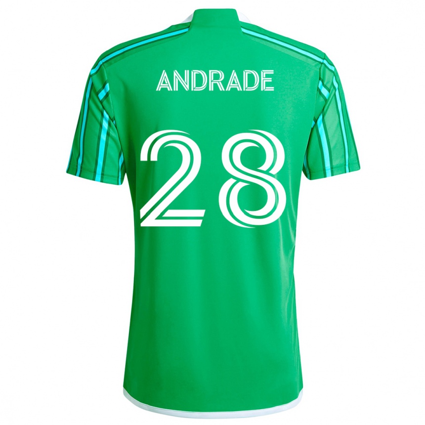 Men Football Yeimar Gómez Andrade #28 Green White Home Jersey 2024/25 T-Shirt Nz