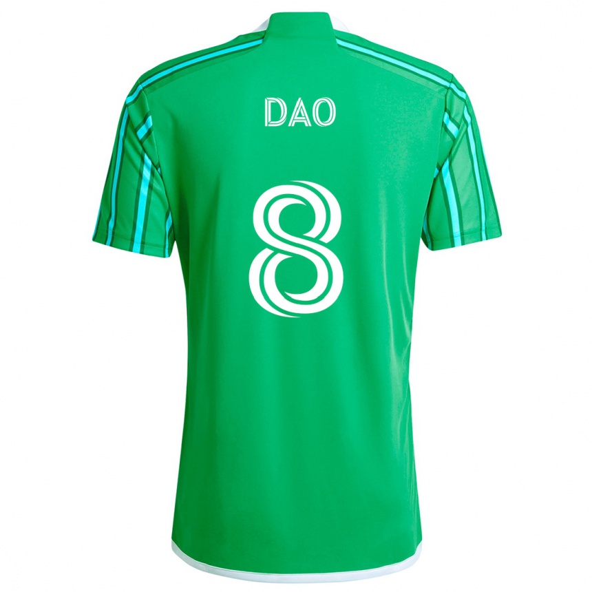 Men Football Kaylee Dao #8 Green White Home Jersey 2024/25 T-Shirt Nz