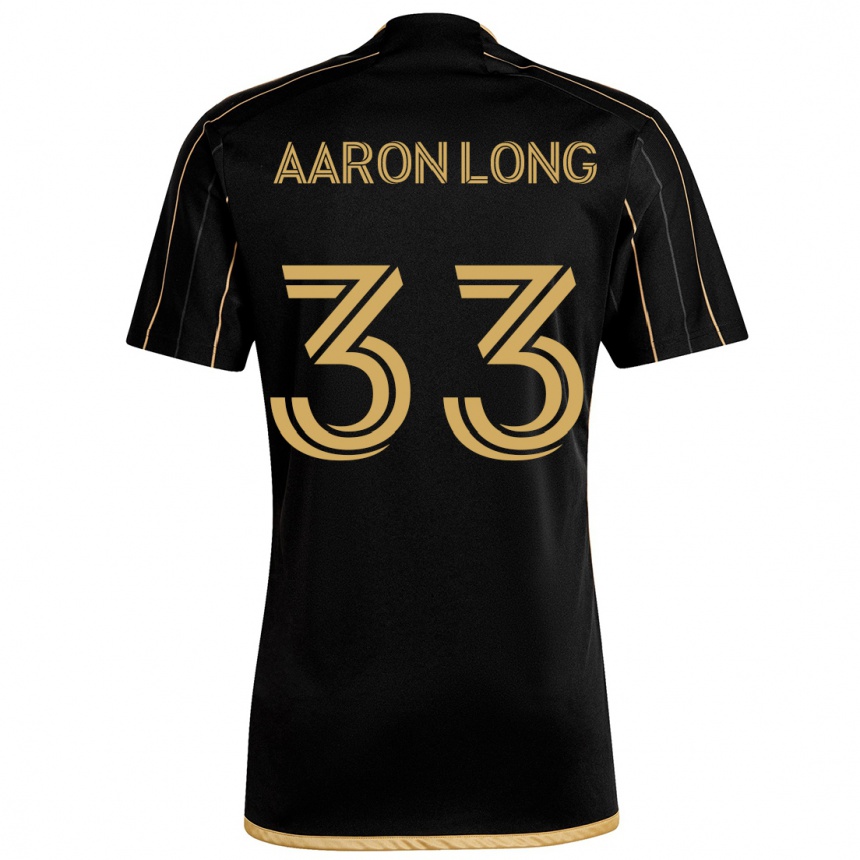 Men Football Aaron Long #33 Black Gold Home Jersey 2024/25 T-Shirt Nz