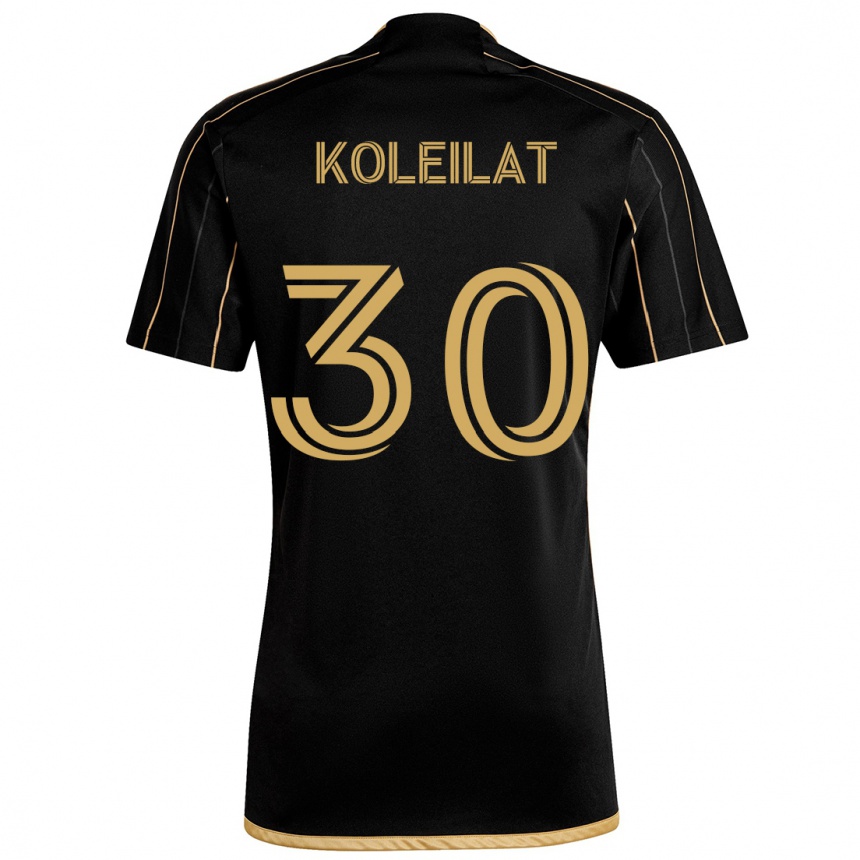 Men Football Jassem Koleilat #30 Black Gold Home Jersey 2024/25 T-Shirt Nz