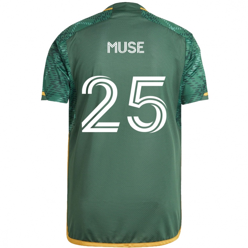 Men Football Trey Muse #25 Green Orange Home Jersey 2024/25 T-Shirt Nz