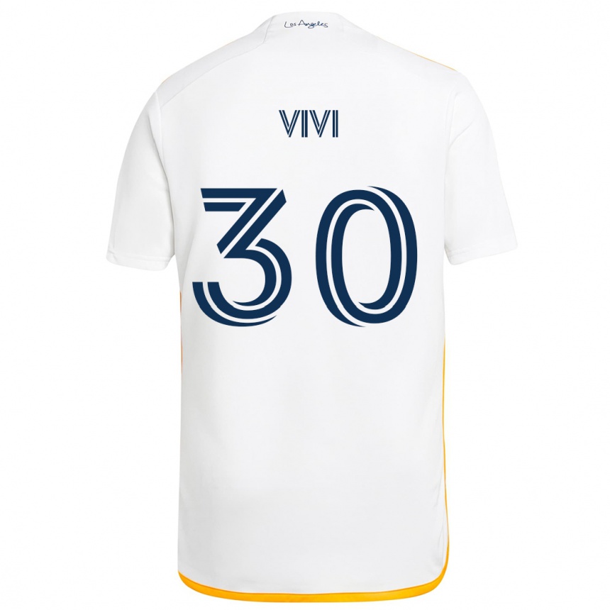 Men Football Gino Vivi #30 White Yellow Home Jersey 2024/25 T-Shirt Nz