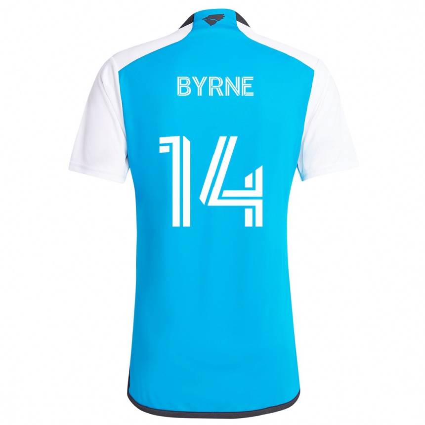 Men Football Nathan Byrne #14 Blue White Home Jersey 2024/25 T-Shirt Nz