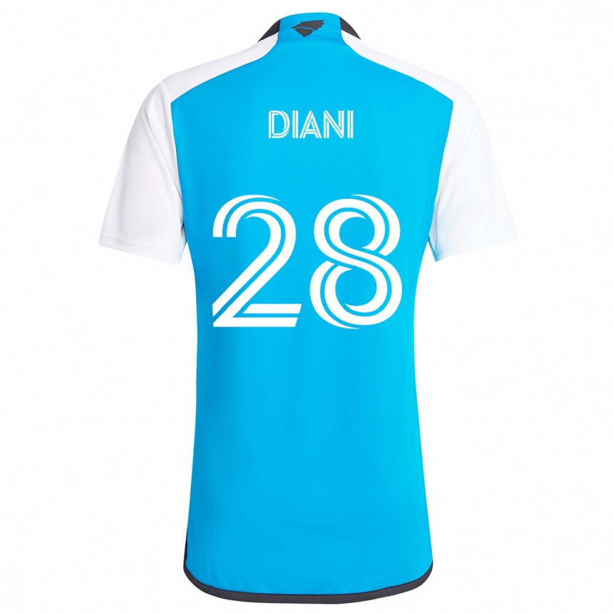 Men Football Djibril Diani #28 Blue White Home Jersey 2024/25 T-Shirt Nz