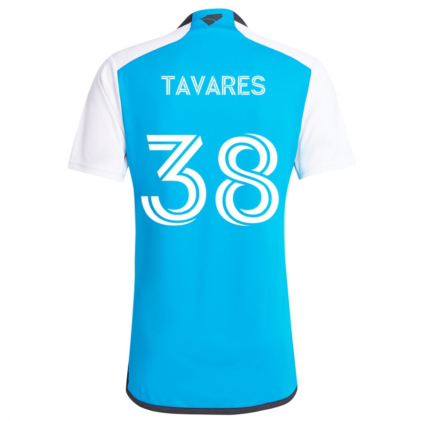 Men Football Iuri Tavares #38 Blue White Home Jersey 2024/25 T-Shirt Nz