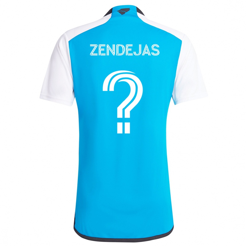 Men Football Adrián Zendejas #0 Blue White Home Jersey 2024/25 T-Shirt Nz