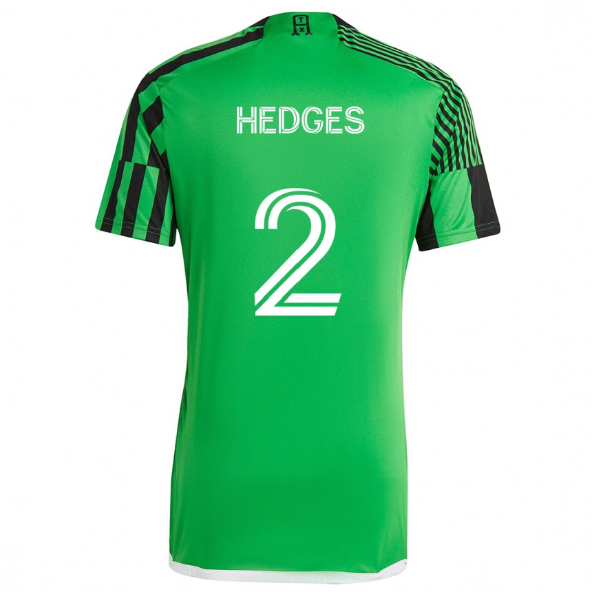 Men Football Matt Hedges #2 Green Black Home Jersey 2024/25 T-Shirt Nz