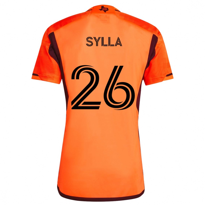 Men Football Ousmane Sylla #26 Orange Black Home Jersey 2024/25 T-Shirt Nz