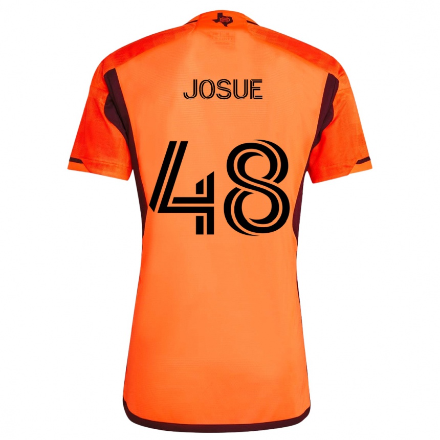 Men Football Josué #48 Orange Black Home Jersey 2024/25 T-Shirt Nz