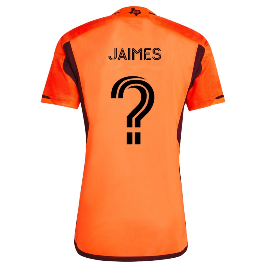 Men Football Angel Jaimes #0 Orange Black Home Jersey 2024/25 T-Shirt Nz