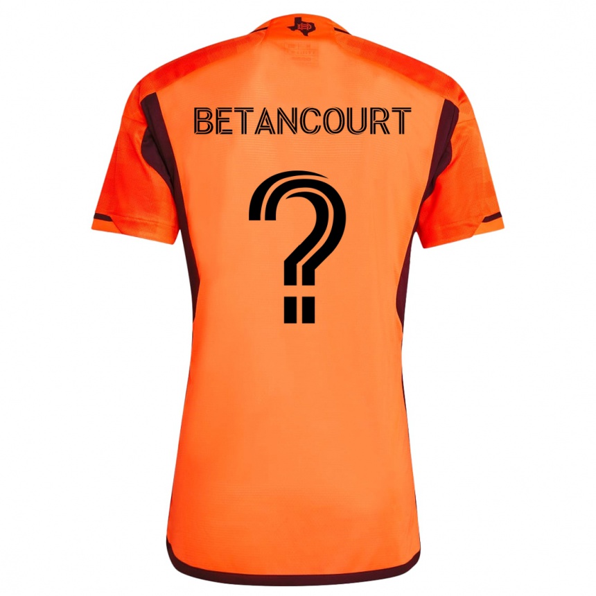 Men Football Noah Betancourt #0 Orange Black Home Jersey 2024/25 T-Shirt Nz