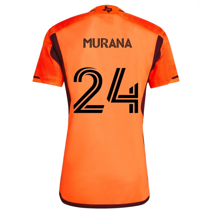 Men Football Mujeeb Murana #24 Orange Black Home Jersey 2024/25 T-Shirt Nz