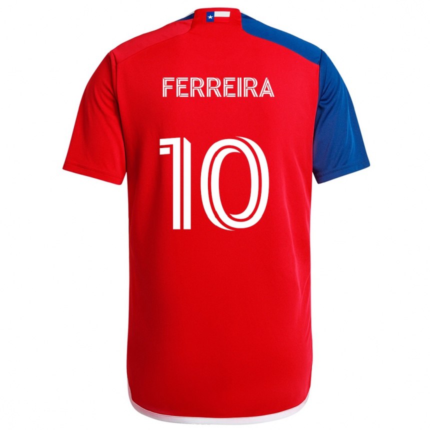 Men Football Jesús Ferreira #10 Blue Red Home Jersey 2024/25 T-Shirt Nz