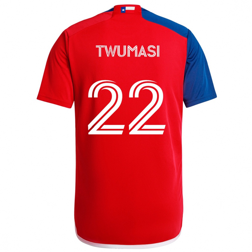 Men Football Ema Twumasi #22 Blue Red Home Jersey 2024/25 T-Shirt Nz