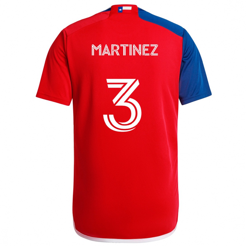 Men Football José Antonio Martínez #3 Blue Red Home Jersey 2024/25 T-Shirt Nz