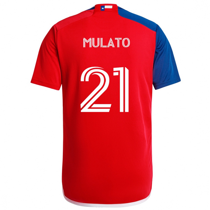 Men Football José Mulato #21 Blue Red Home Jersey 2024/25 T-Shirt Nz