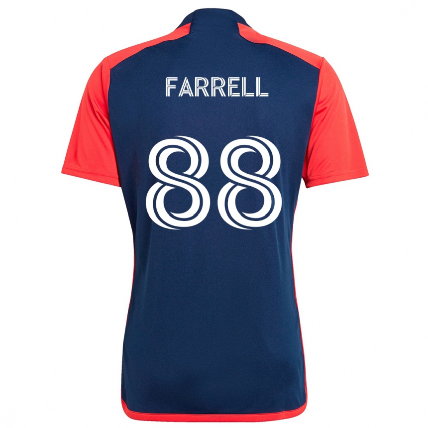 Men Football Andrew Farrell #88 Blue Red Home Jersey 2024/25 T-Shirt Nz