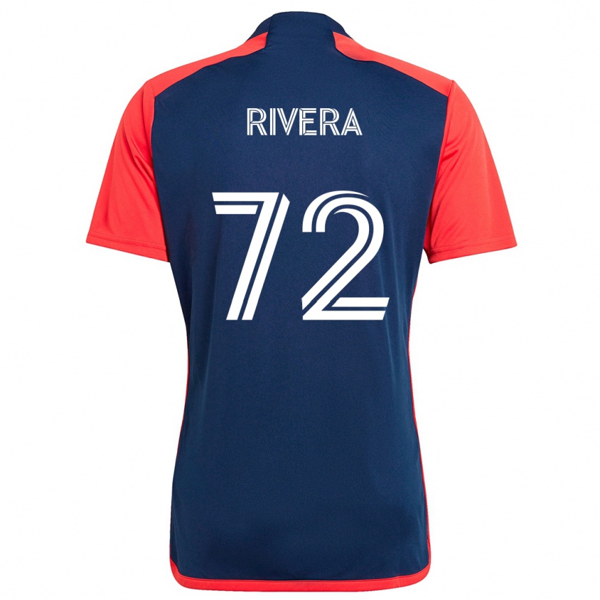 Men Football Damián Rivera #72 Blue Red Home Jersey 2024/25 T-Shirt Nz