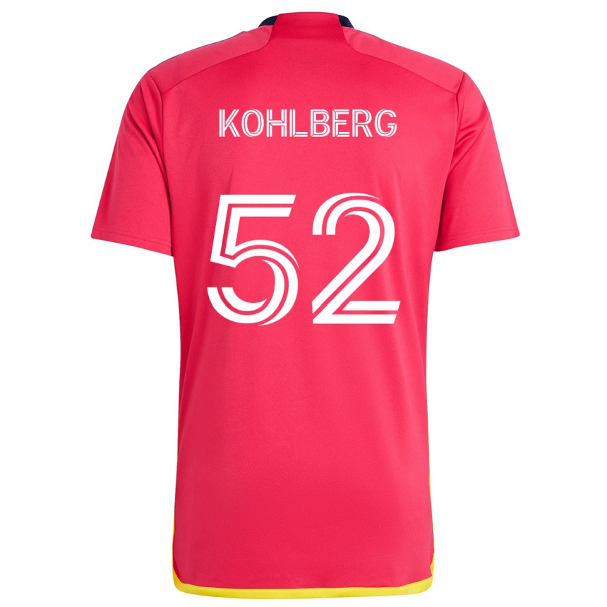 Men Football Andrew Kohlberg #52 Red Blue Home Jersey 2024/25 T-Shirt Nz