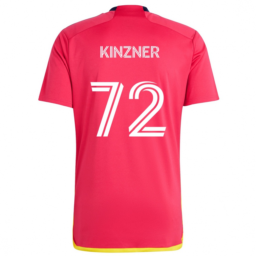 Men Football Eric Kinzner #72 Red Blue Home Jersey 2024/25 T-Shirt Nz