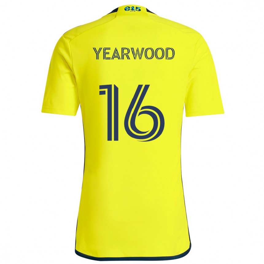 Men Football Dru Yearwood #16 Yellow Blue Home Jersey 2024/25 T-Shirt Nz