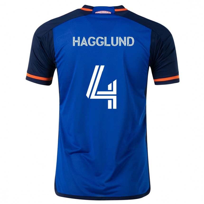 Men Football Nick Hagglund #4 Blue White Home Jersey 2024/25 T-Shirt Nz