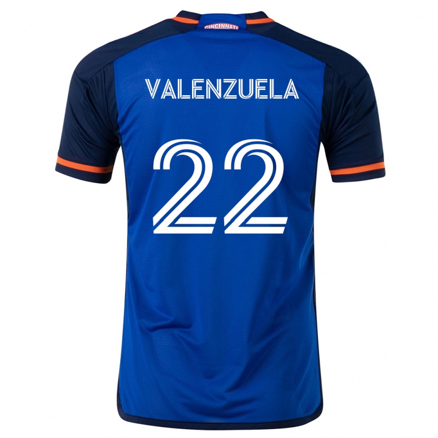 Men Football Gerardo Valenzuela #22 Blue White Home Jersey 2024/25 T-Shirt Nz