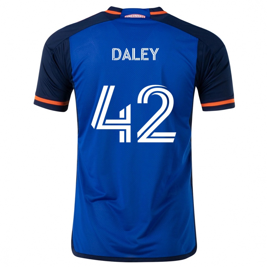 Men Football Amir Daley #42 Blue White Home Jersey 2024/25 T-Shirt Nz