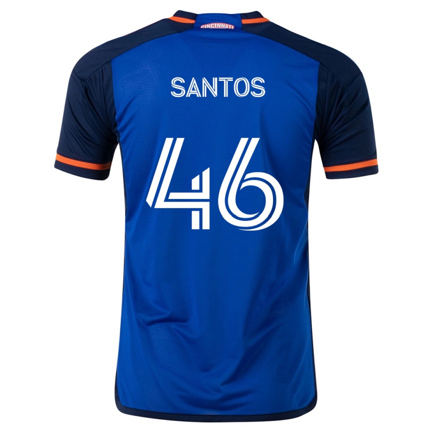 Men Football Guilherme Santos #46 Blue White Home Jersey 2024/25 T-Shirt Nz