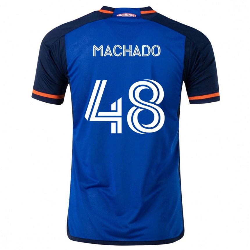 Men Football Juan Machado #48 Blue White Home Jersey 2024/25 T-Shirt Nz