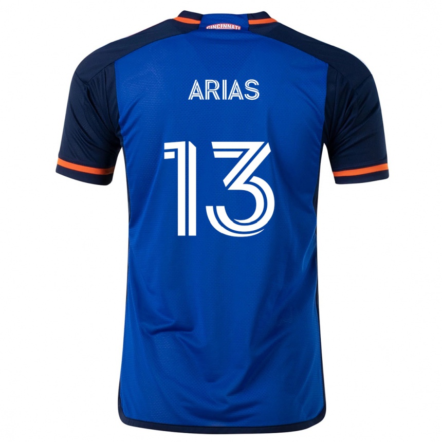 Men Football Santiago Arias #13 Blue White Home Jersey 2024/25 T-Shirt Nz