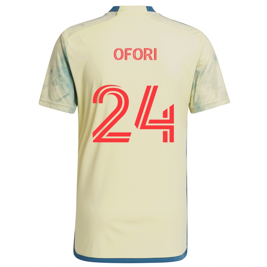 Men Football Curtis Ofori #24 Yellow Red Blue Home Jersey 2024/25 T-Shirt Nz