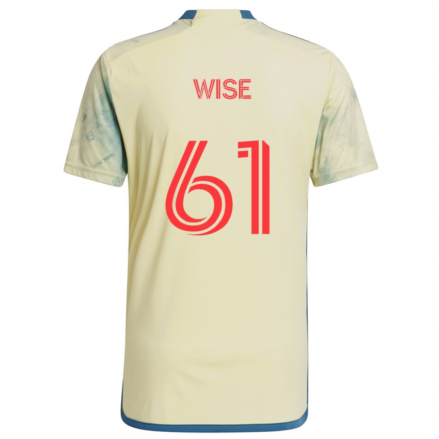 Men Football Henry Wise #61 Yellow Red Blue Home Jersey 2024/25 T-Shirt Nz