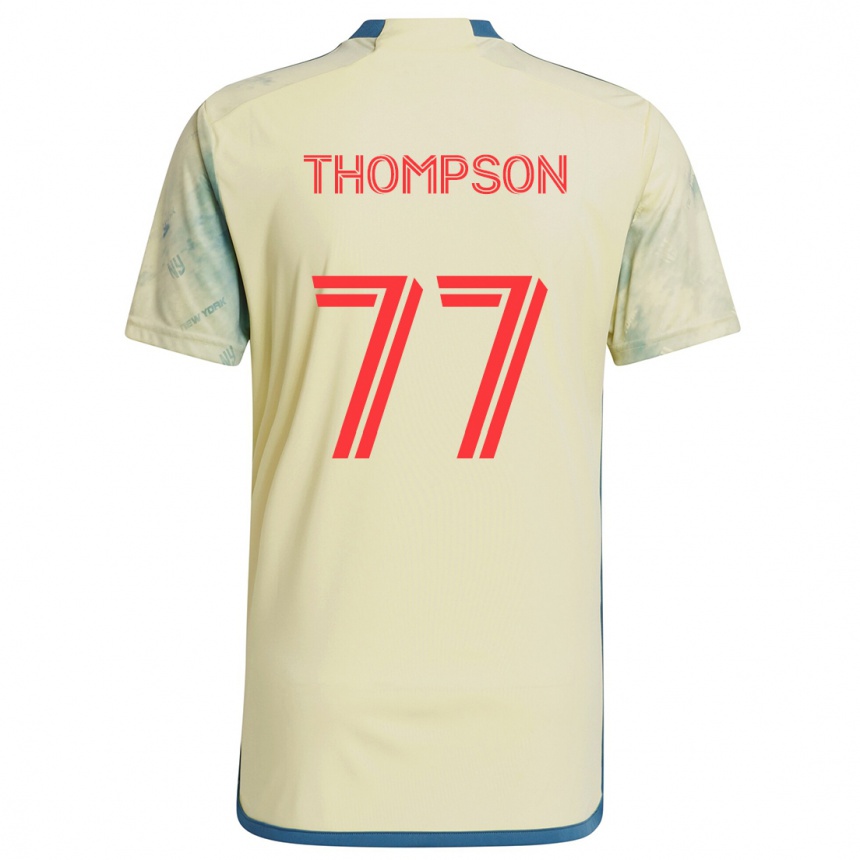 Men Football Amos Shapiro-Thompson #77 Yellow Red Blue Home Jersey 2024/25 T-Shirt Nz