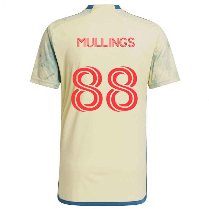 Men Football O'vonte Mullings #88 Yellow Red Blue Home Jersey 2024/25 T-Shirt Nz