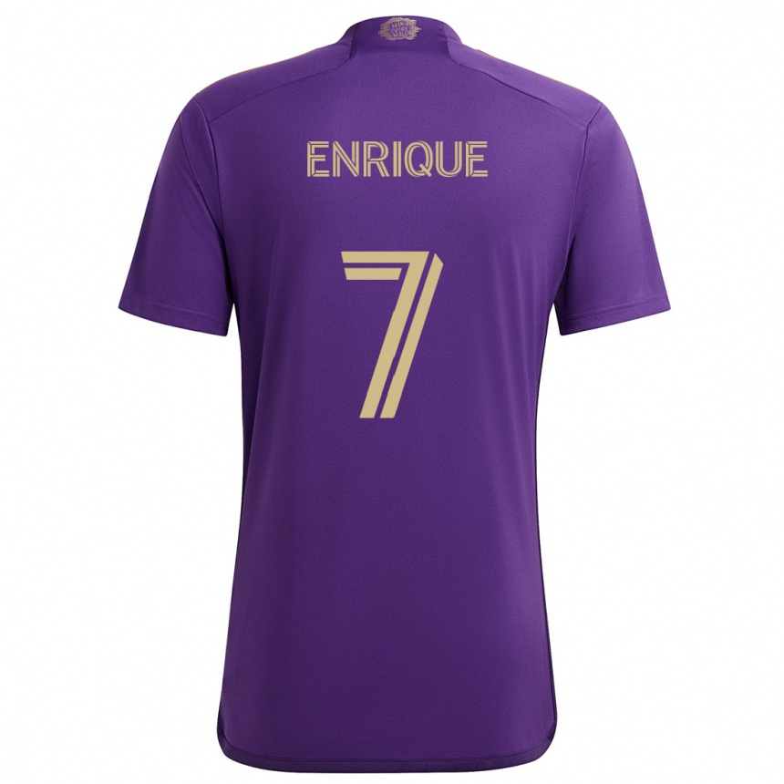 Men Football Ramiro Enrique #7 Purple Yellow Home Jersey 2024/25 T-Shirt Nz