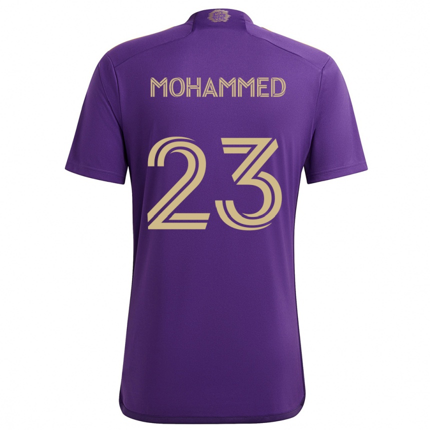 Men Football Shak Mohammed #23 Purple Yellow Home Jersey 2024/25 T-Shirt Nz