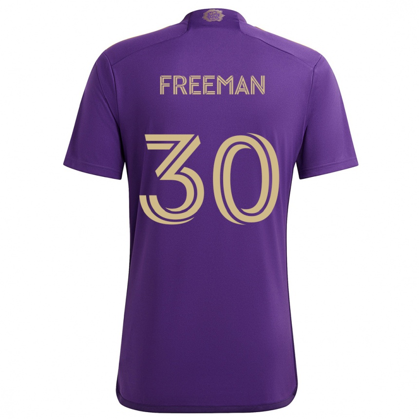 Men Football Alex Freeman #30 Purple Yellow Home Jersey 2024/25 T-Shirt Nz