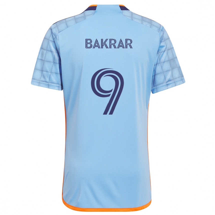 Men Football Monsef Bakrar #9 Blue Orange Home Jersey 2024/25 T-Shirt Nz