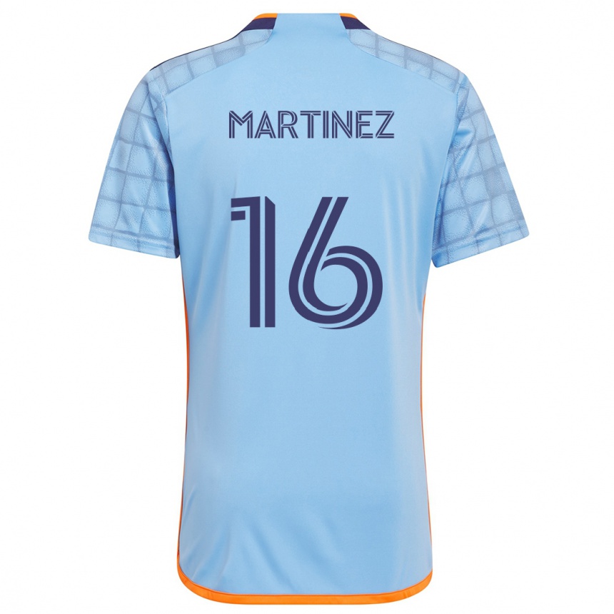 Men Football Alonso Martínez #16 Blue Orange Home Jersey 2024/25 T-Shirt Nz