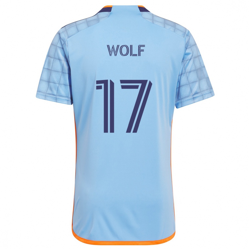 Men Football Hannes Wolf #17 Blue Orange Home Jersey 2024/25 T-Shirt Nz