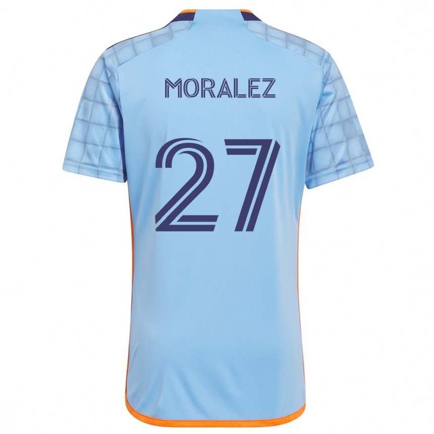 Men Football Maxi Moralez #27 Blue Orange Home Jersey 2024/25 T-Shirt Nz