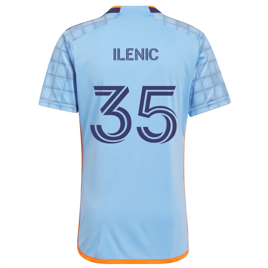 Men Football Mitja Ilenic #35 Blue Orange Home Jersey 2024/25 T-Shirt Nz