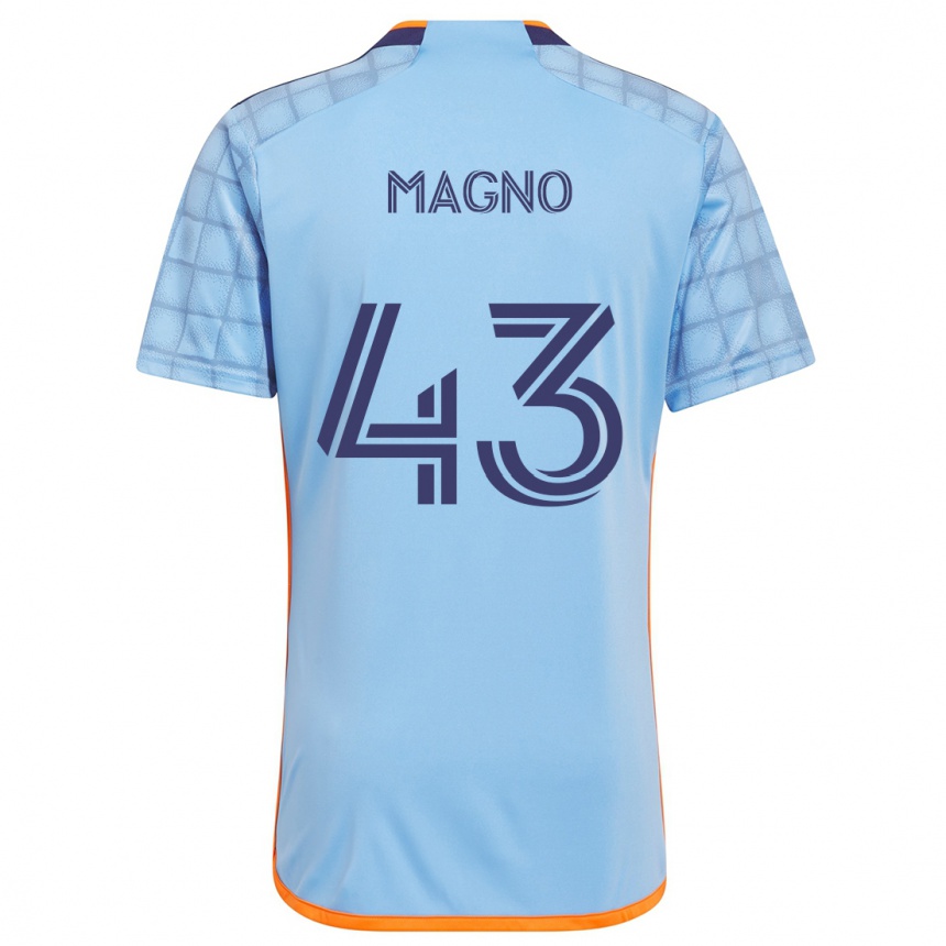 Men Football Talles Magno #43 Blue Orange Home Jersey 2024/25 T-Shirt Nz