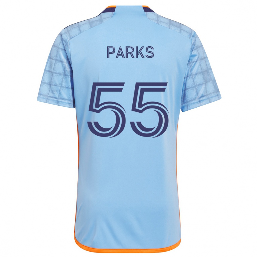 Men Football Keaton Parks #55 Blue Orange Home Jersey 2024/25 T-Shirt Nz