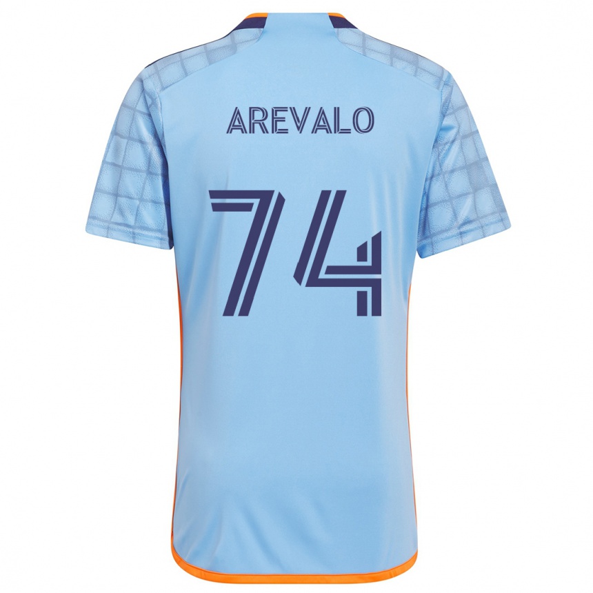 Men Football Ronny Arévalo #74 Blue Orange Home Jersey 2024/25 T-Shirt Nz