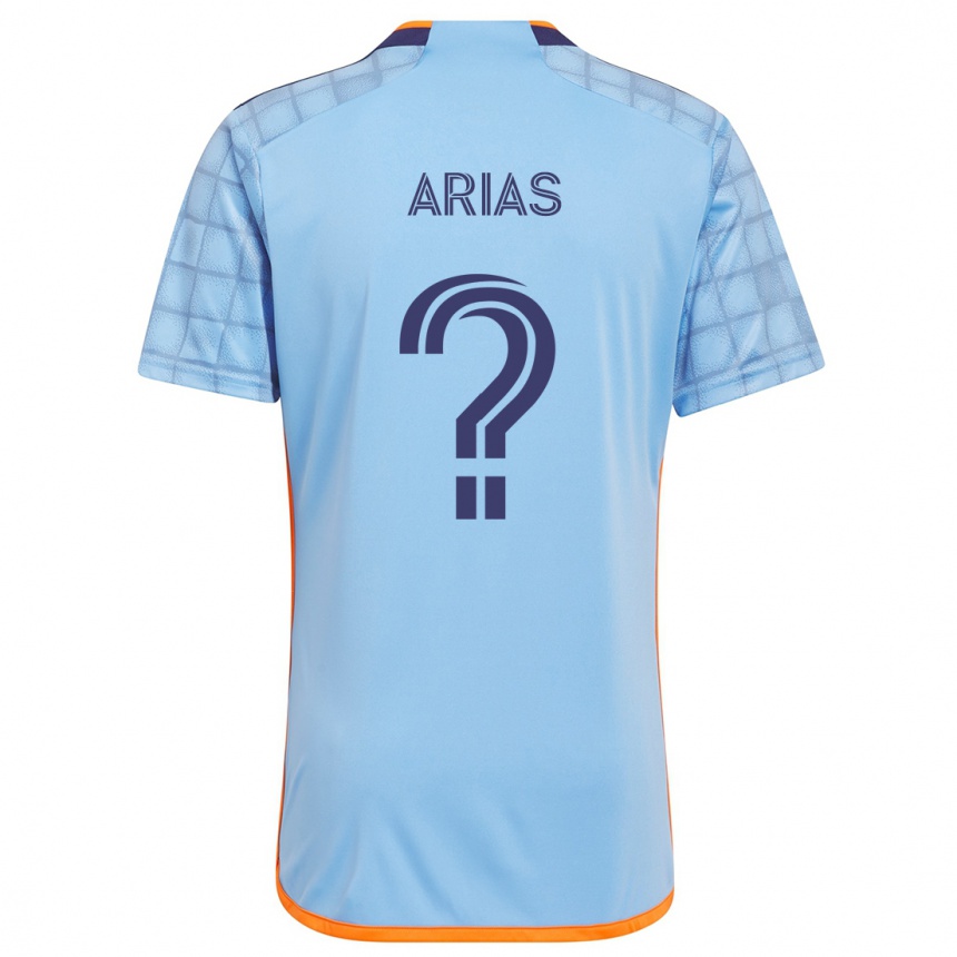 Men Football Cristopher Arias #0 Blue Orange Home Jersey 2024/25 T-Shirt Nz