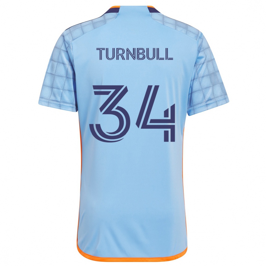 Men Football Stephen Turnbull #34 Blue Orange Home Jersey 2024/25 T-Shirt Nz