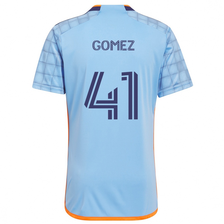 Men Football Julián Gómez #41 Blue Orange Home Jersey 2024/25 T-Shirt Nz